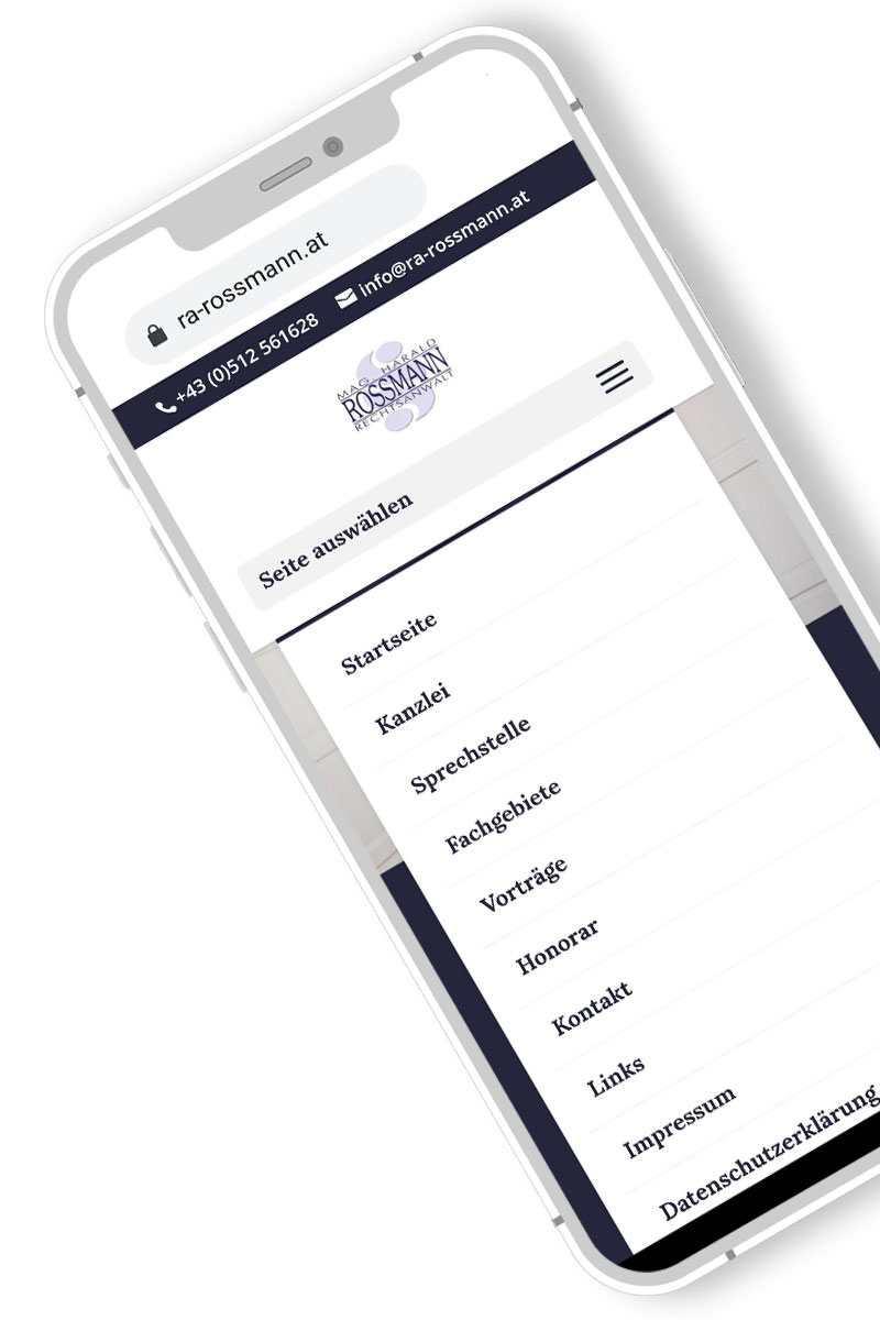 Website für Rechtsanwaltskanzlei