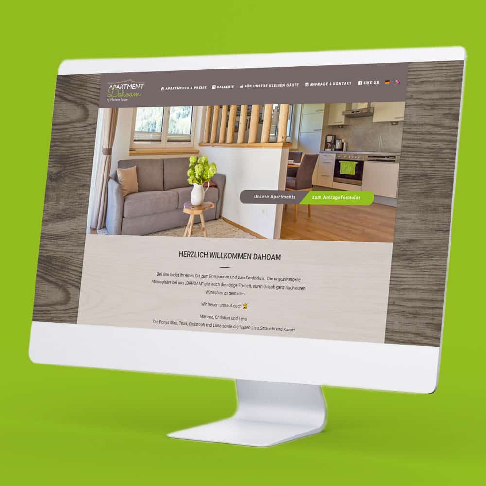Responsive Website für Apartments