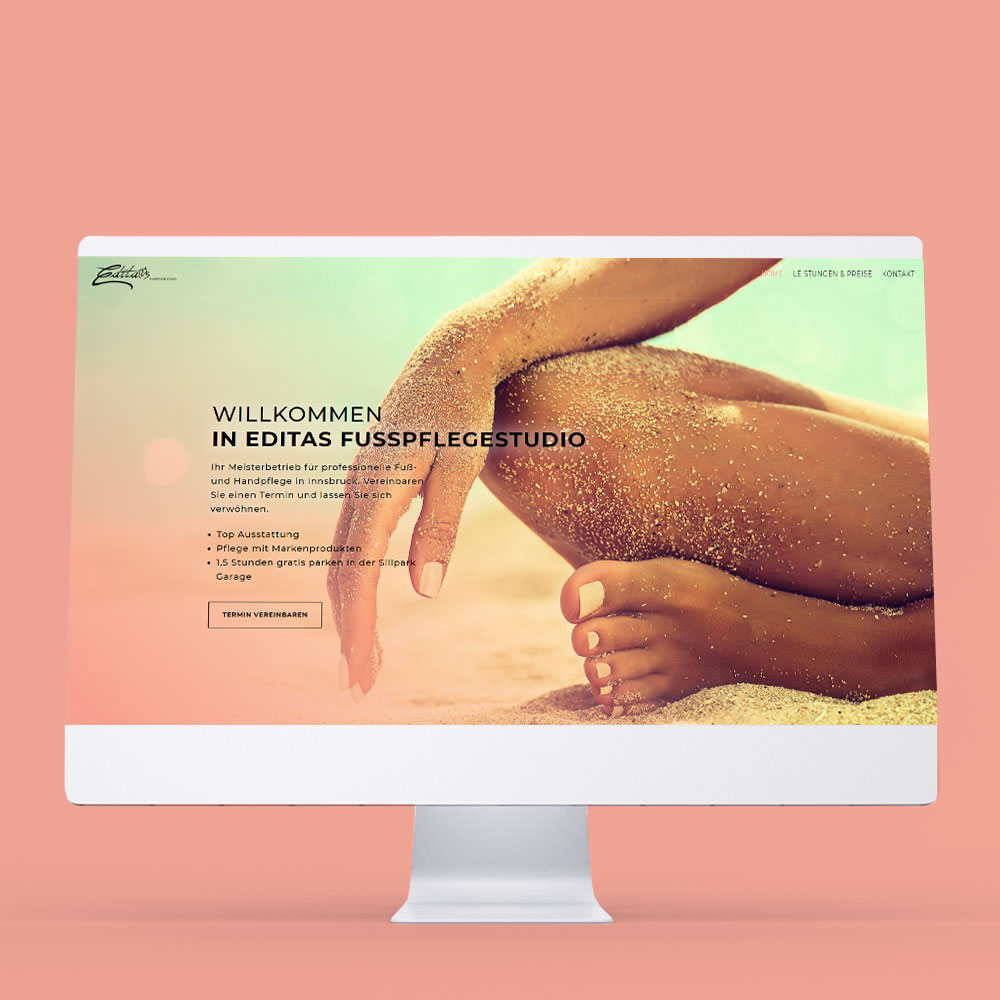 Responsive Website für Fußpflege Studio