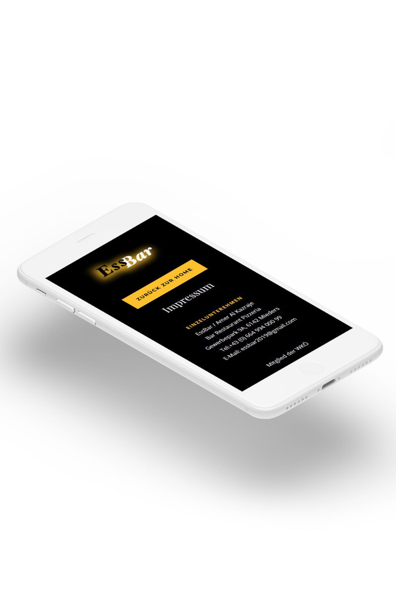 Responsive Website für Restaurant