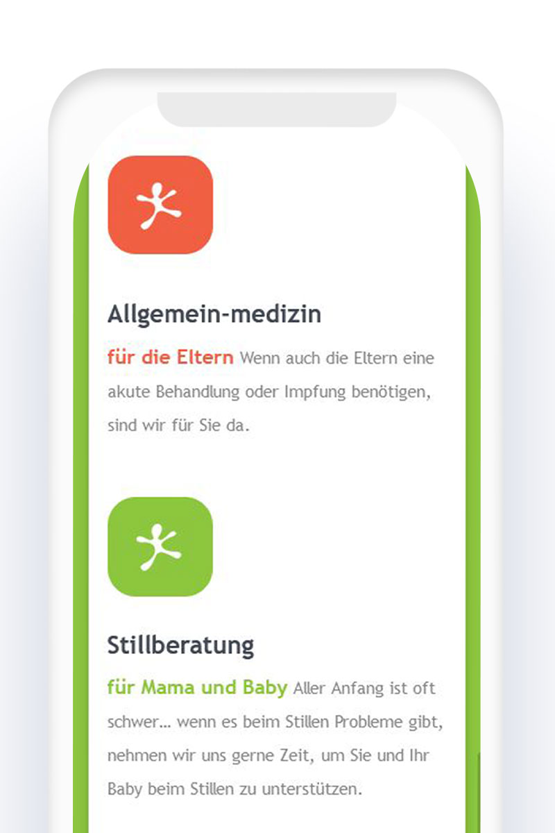 Responsive Website für Kinderärztin