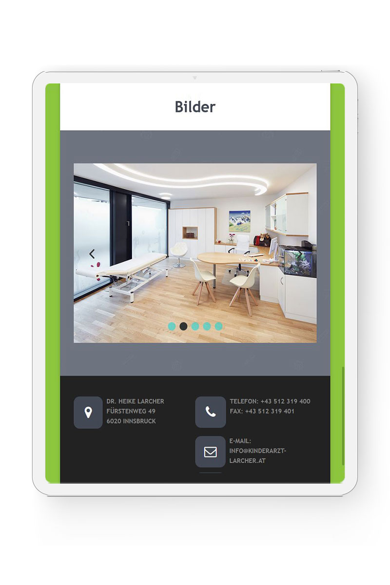 Responsive Website für Kinderärztin