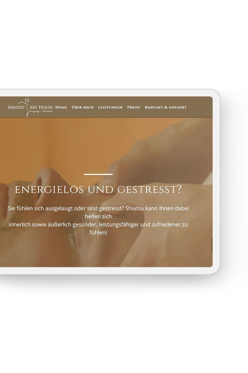 Responsive Website für Shiatsu Studio