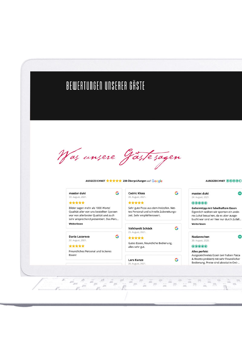 Website Erstellung für Genussrestaurant