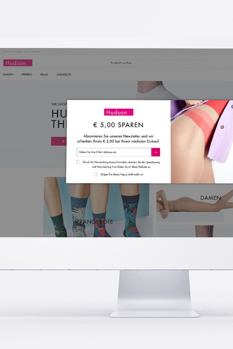 E-Commerce Konzept Modische Strumpfwaren